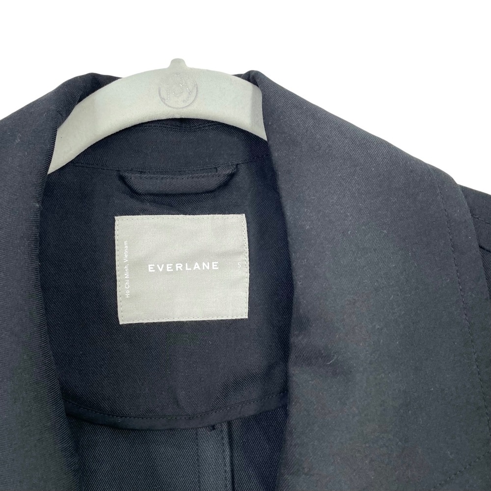 Everlane Drape‎ trench coat Size S black - Picture 6 of 10